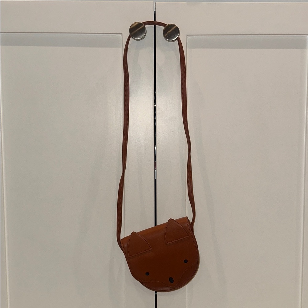 EUC Girls or Toddler FOX Animal Shaped Brown Crossbody Bag Brown Purse bag